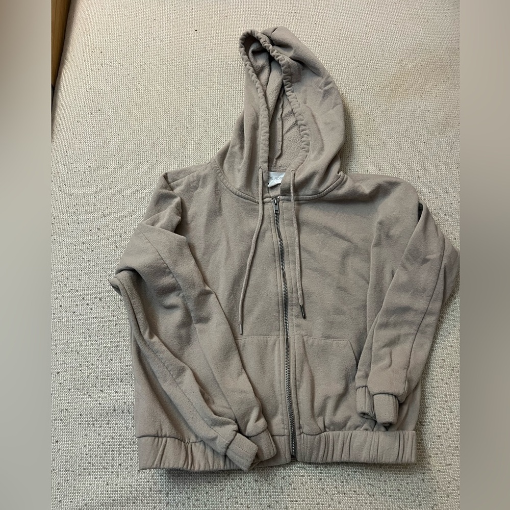 Crop hoodie with zipper